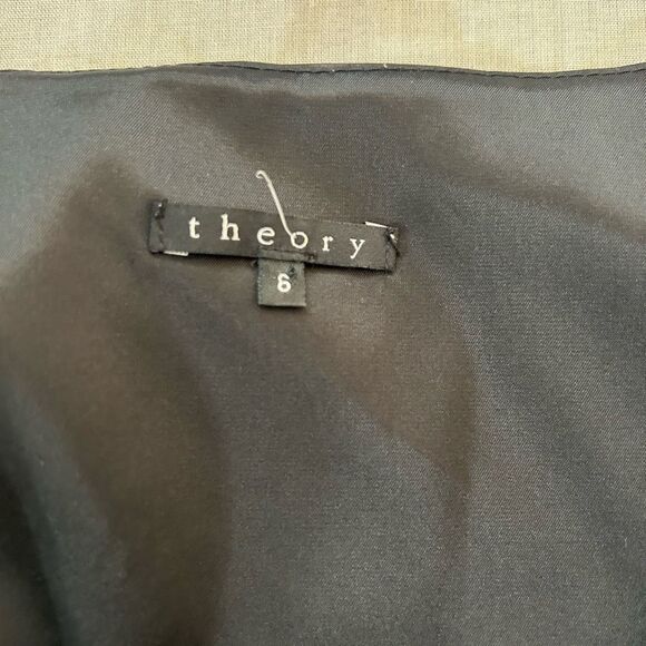 Theory Color Block satin sleeveless sheath Dress Size 6 - Picture 7 of 10